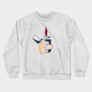 gas lighter classic design Crewneck Sweatshirt